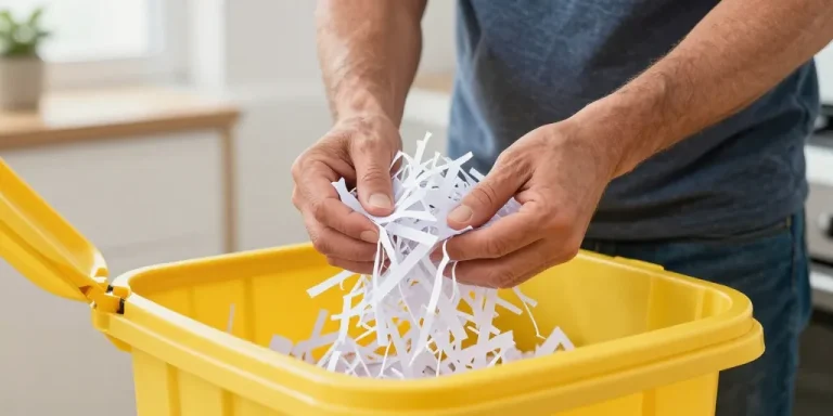 papier déchiqueté recyclage
